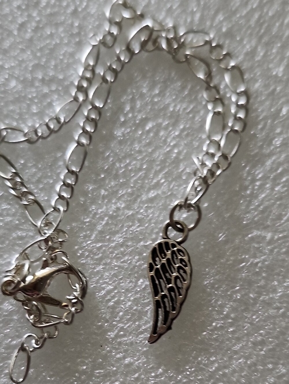 Hand Crafted Silver Angel Wing Bracelet / Anklet